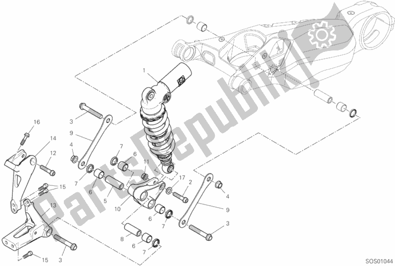 Wszystkie części do Tylny Amortyzator Ducati Streetfighter V4 1103 2020